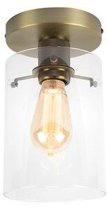 Nowoczesny Plafon / Lampy sufitowe brąz szkło - Dome Oswietlenie wewnetrzne