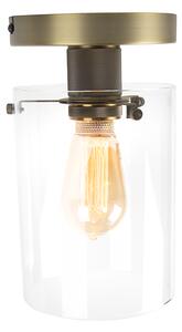 Nowoczesny Plafon / Lampy sufitowe brąz szkło - Dome Oswietlenie wewnetrzne