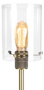 Nowoczesna lampa podłogowa złota ze szkłem - Dome Oswietlenie wewnetrzne