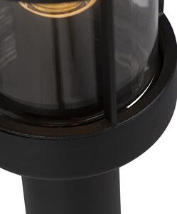 Zewnetrzna Wiejska lampa zewnętrzna czarna ze szkłem 100 cm - Elza Oswietlenie zewnetrzne