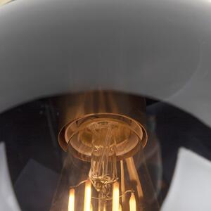 Plafon / Lampy sufitowe art deco mosiądz czarne szkło - Pallon Oswietlenie wewnetrzne
