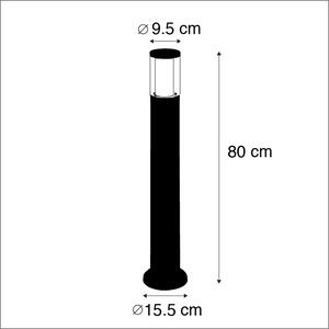 Zewnetrzna Nowoczesna lampa zewnętrzna czarna 80cm GU10 3-stopniowe ściemnianie - Carlo Oswietlenie zewnetrzne