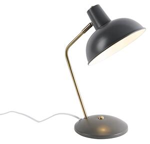 Lampa stołowa Retro szara brąz - Milou Oswietlenie wewnetrzne
