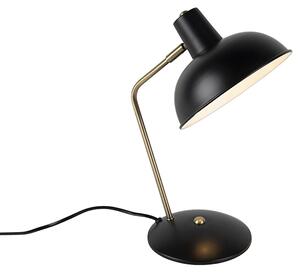 Lampa stołowa Retro czarna brąz - Milou Oswietlenie wewnetrzne