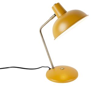 Lampa stołowa Retro żółta brąz - Milou Oswietlenie wewnetrzne