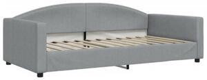 Sofa rozsuwana z materacami, jasnoszara, 100x200 cm, tkanina
