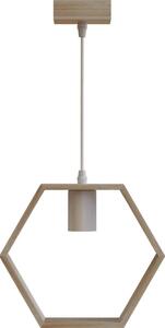 Aigostar B.V. Aigostar - Lampa wisząca na przewodzie 1xE27/60W/230V beżowa AI2044