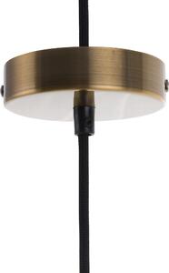 Lampa wisząca przezroczysta z mosiężnym akcentem retro szklana 96 cm Colorado Beliani