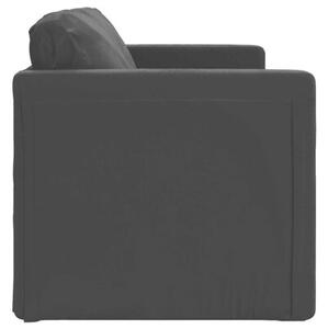 Sofa podÅogowa 2-w-1, czarna, 122x204x55 cm, aksamit