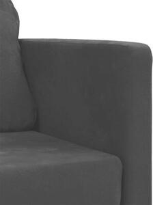 Sofa podÅogowa 2-w-1, czarna, 122x204x55 cm, aksamit