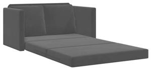 Sofa podÅogowa 2-w-1, czarna, 122x204x55 cm, aksamit