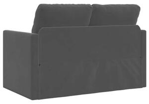 Sofa podÅogowa 2-w-1, czarna, 122x204x55 cm, aksamit