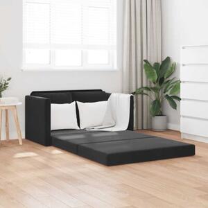 Sofa podÅogowa 2-w-1, czarna, 122x204x55 cm, aksamit