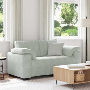 Sofa dwuosobowa jasnoszara 160x77x82 cm aksamit