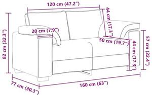 Sofa dwuosobowa ciemnoszara 160x77x82 cm aksamit