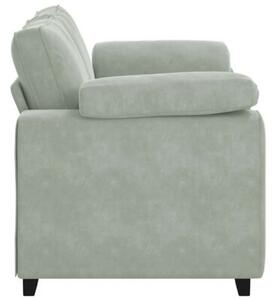 Sofa dwuosobowa jasnoszara 160x77x82 cm aksamit