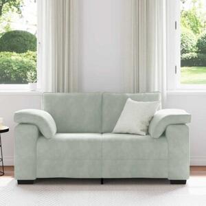 Sofa dwuosobowa jasnoszara 160x77x82 cm aksamit