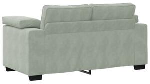 Sofa dwuosobowa jasnoszara 160x77x82 cm aksamit