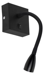 Nowoczesna elastyczna lampa ścienna czarna LED - Flex Oswietlenie wewnetrzne