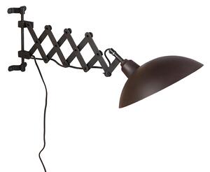Kinkiet / Lampa scienna przemysłowy brąz z czarnym - Tyne Oswietlenie wewnetrzne