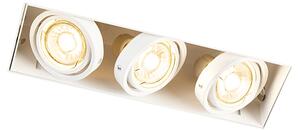 Oprawa wpuszczana w sufit / Oprawa do wbudowania biała regulowana bez ramki 3-źródła światła GU10 - Oneon Oswietlenie wewnetrzne