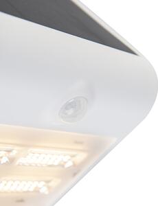 Zewnetrzna Kinkiet / Lampa scienna zewnętrzny biały 21,5 cm ze światłem mijania i czujnikiem na energię słoneczną - Daya Oswietlenie zewnetrzne