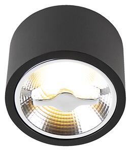 Nowoczesny plafon reflektor czarny AR111 w komplecie z LED - Expert