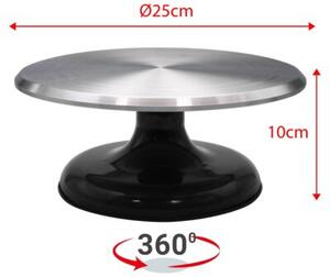 Patera obrotowa do ciast tortu babeczek 25cm BRUNBESTE