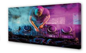Obraz na płótnie Konsol DJ kolorowe światła