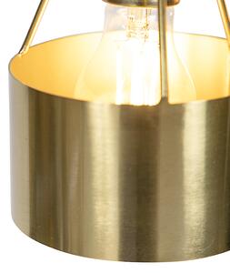 Vintage lampa wisząca 4 światła na mosiężnej belce - wierzba Oswietlenie wewnetrzne