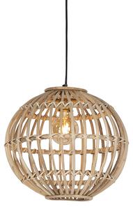 Rustykalna lampa wisząca naturalna bambus - Cane Ball 40 Oswietlenie wewnetrzne