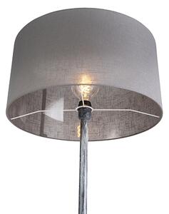 Lampa podłogowa szara klosz szary 50cm - Simplo Oswietlenie wewnetrzne