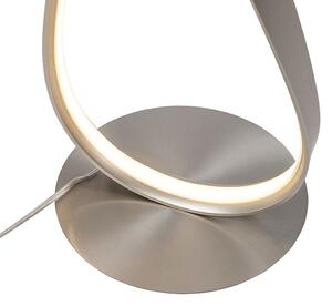 Designerska lampa podłogowa stal LED ściemnialna - Belinda Oswietlenie wewnetrzne