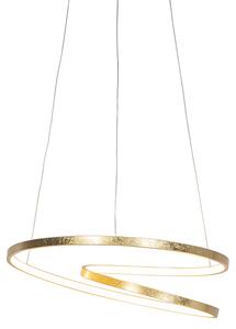 Designerska lampa wisząca złota 50cm LED - Rowan Oswietlenie wewnetrzne