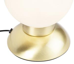 Designerska lampa stołowa złota LED 3-stopniowe ściemnianie - Majestic Oswietlenie wewnetrzne