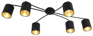 Nowoczesny Plafon / Reflektorek / Spot / Spotow / Lampy sufitowe czarny 6 - Lofty Oswietlenie wewnetrzne