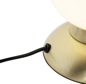 Designerska lampa stołowa złota LED 3-stopniowe ściemnianie - Majestic Oswietlenie wewnetrzne
