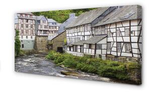 Obraz na płótnie Niemcy Stare budynki rzeka