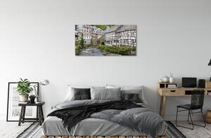 Obraz na płótnie Niemcy Stare budynki rzeka