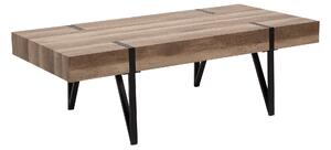Industrialny stolik kawowy ława 110 x 60 cm metalowy brązowy Adena Beliani