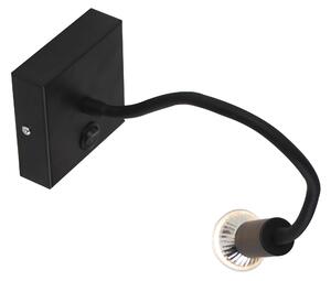 Nowoczesny elastyczny Kinkiet / Lampa scienna USB czarny - Zeno Oswietlenie wewnetrzne