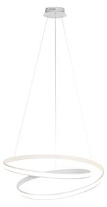 Nowoczesna lampa wisząca biała 74 cm z ściemnianą diodą LED - Rowan Oswietlenie wewnetrzne