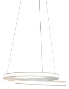 Nowoczesna lampa wisząca biała 55cm z diodami LED - Rowan Oswietlenie wewnetrzne