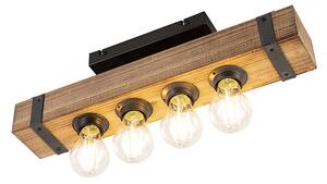 Industrialny Plafon / Lampy sufitowe drewno - Reena Oswietlenie wewnetrzne
