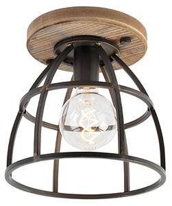 Industrialny Plafon / Lampy sufitowe czarny drewno - Arthur Oswietlenie wewnetrzne