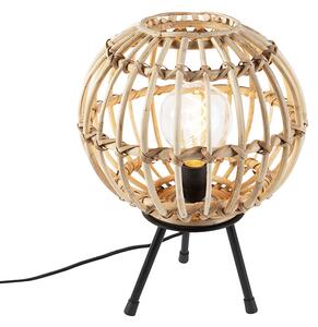 Wiejska lampa stołowa statyw bambusowy 30 cm - Canna Oswietlenie wewnetrzne
