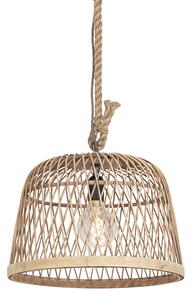 Rustykalna lampa wisząca rattan - Calamus Oswietlenie wewnetrzne
