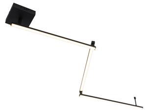 Lampa sufitowa czarna 148,8 cm z 3-stopniową regulacją ściemniania LED - annuschka Oswietlenie wewnetrzne