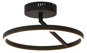 Designerska lampa sufitowa czarna z 3-stopniowym ściemnianiem LED - Anello Oswietlenie wewnetrzne