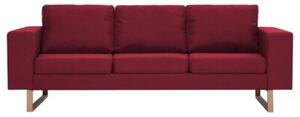 Sofa 3-osobowa, tapicerowana tkaninÄ , kolor czerwonego wina